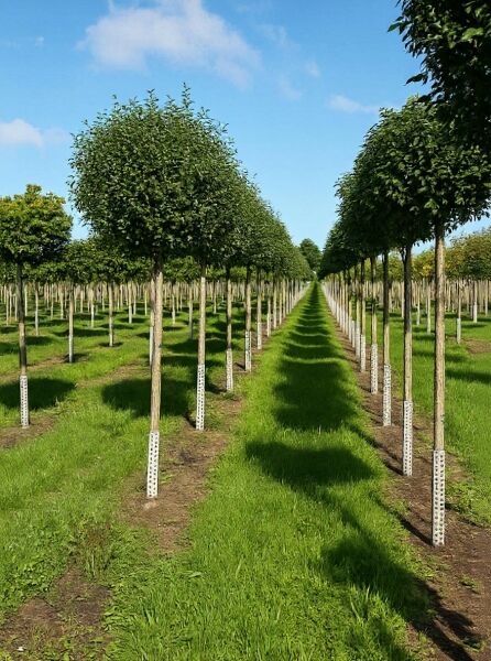 Prunus eminens 'Umbraculifera' / Prunus fruticosa 'Globosa' (Kugel-Steppen-Kirsche) als Hochstamm mit kugeliger Krone