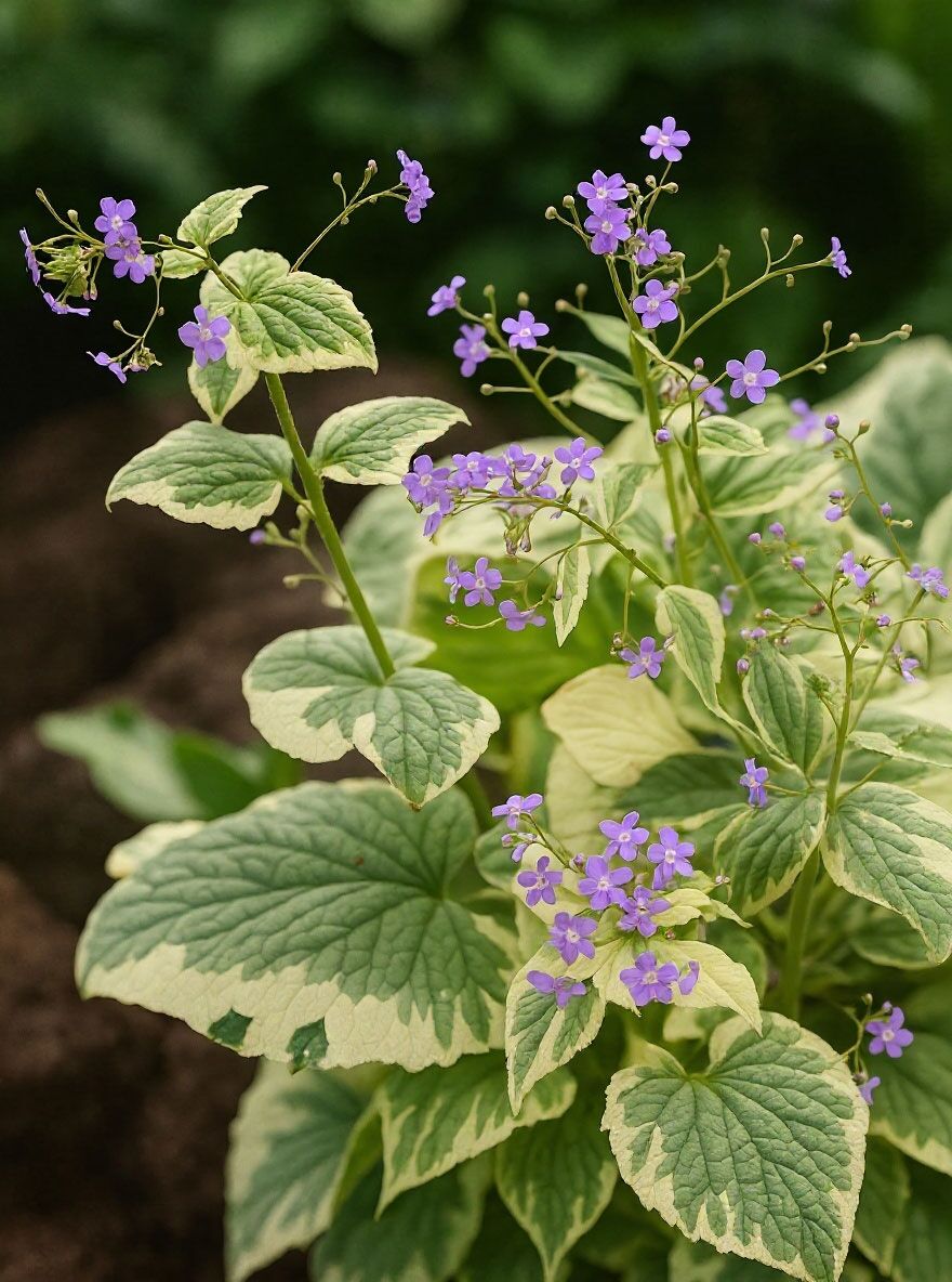 Weibuntes Garten-Vergissmeinnicht - Brunnera macrophylla 'Variegata'