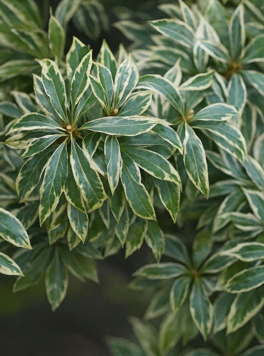 Japanische Lavendelheide 'White Rim' ('Variegata') - Pieris japonica 'White  Rim'