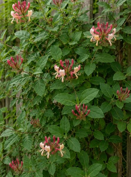 Japanisches Geißblatt 'Red World' - Lonicera japonica 'Red World'